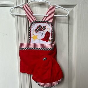 Cute little boy’s summer cowboy themed outfit by Cradle Togs size 0-6 months.